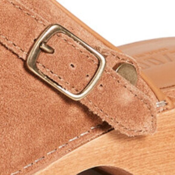 NEW RE/DONE Made In Italy Leather 70's Classic Clogs Cuoio for women 567mn - Picture 8 of 9